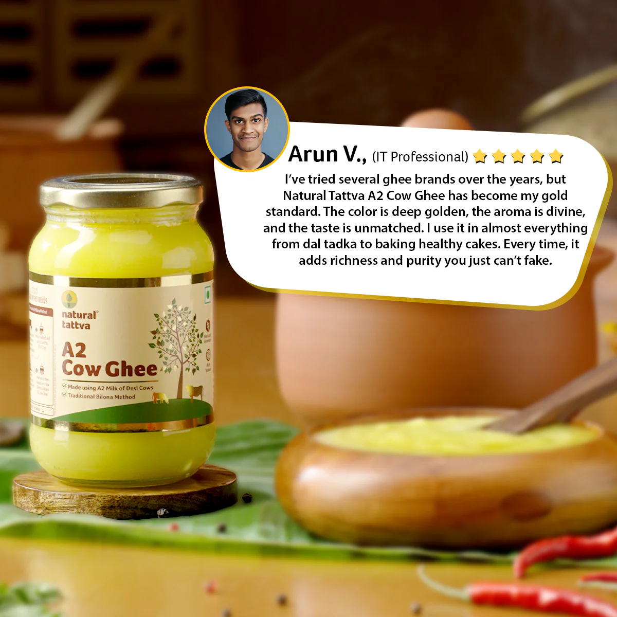NATURAL TATTVA A2 Cow Ghee - Image 3