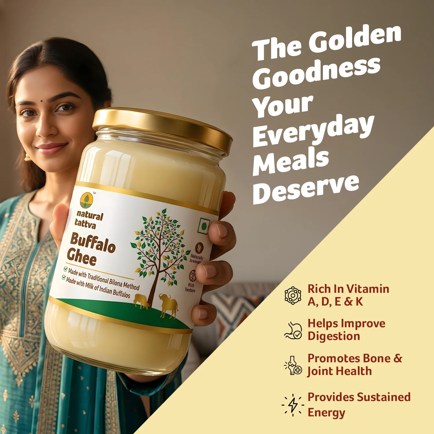 Natural Tattva Buffalo Ghee - Image 3