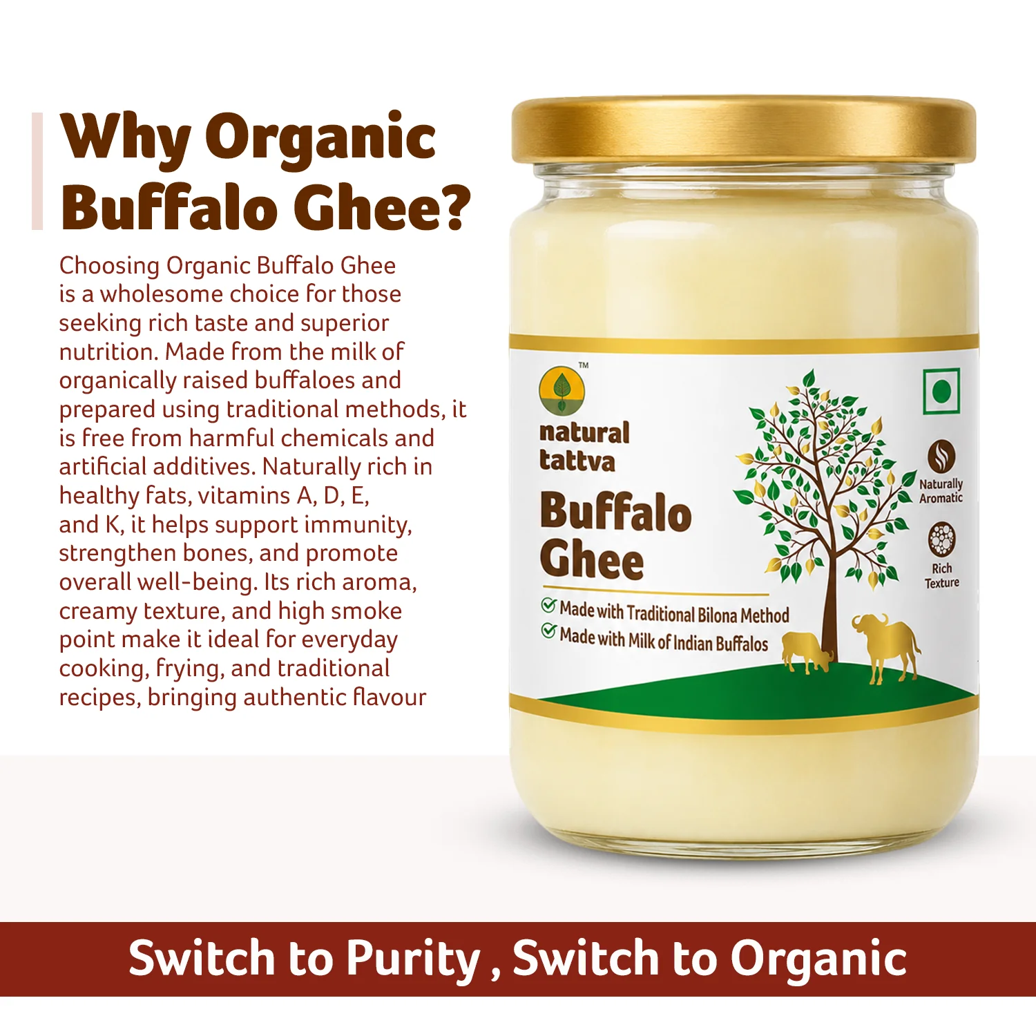 Natural Tattva Buffalo Ghee - Image 4