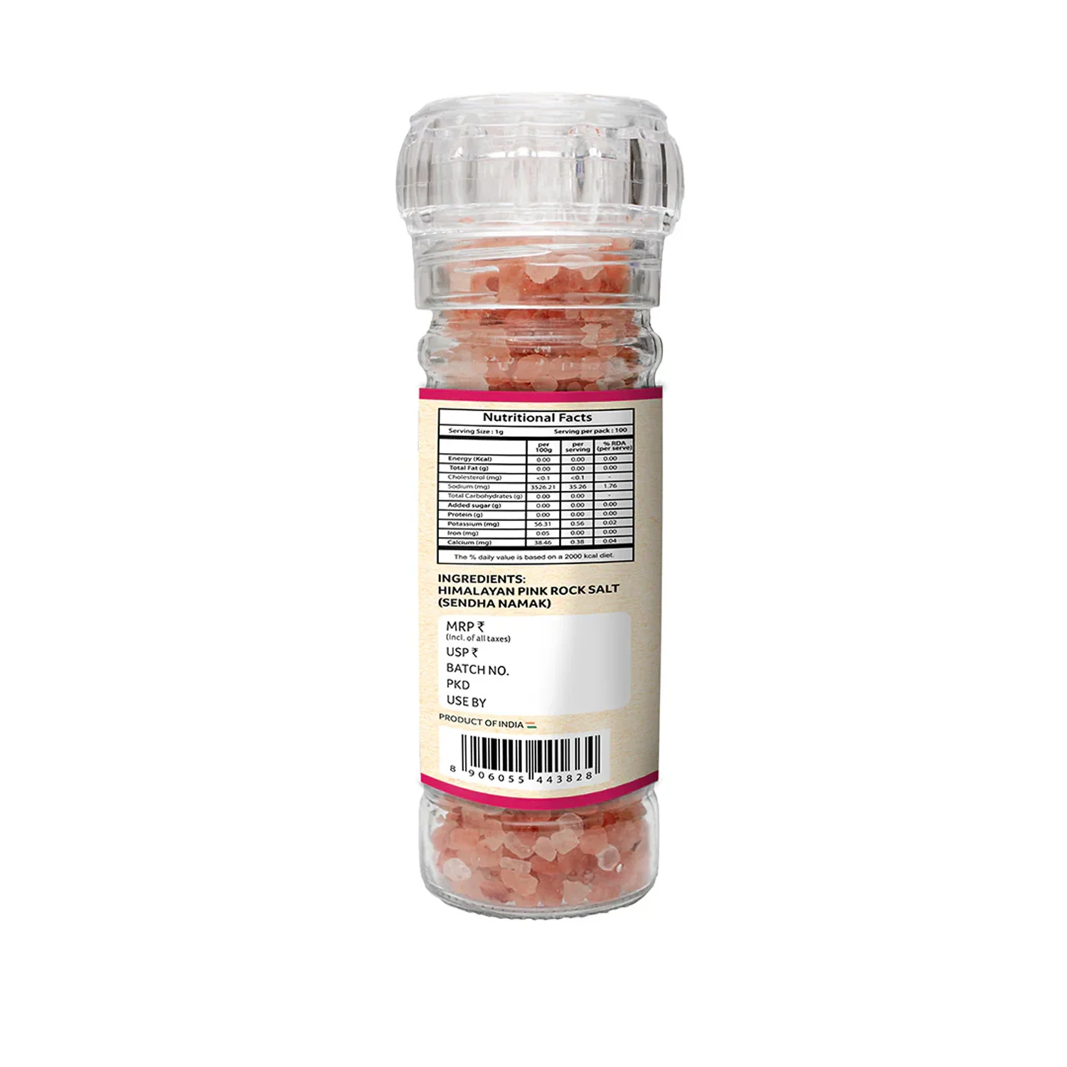 NATURAL TATTVA Himalayan Pink Rock Salt Granules, Grinder - Image 9