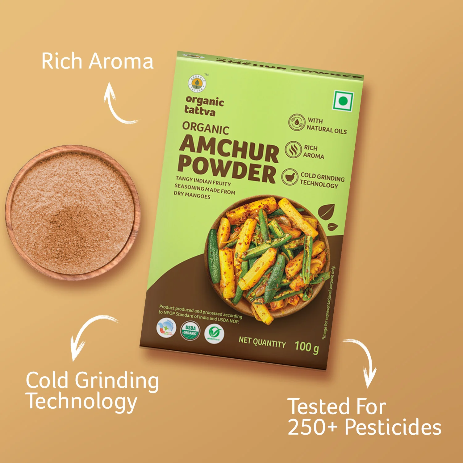 Organic Amchur (Dry Mango) Powder - Image 2