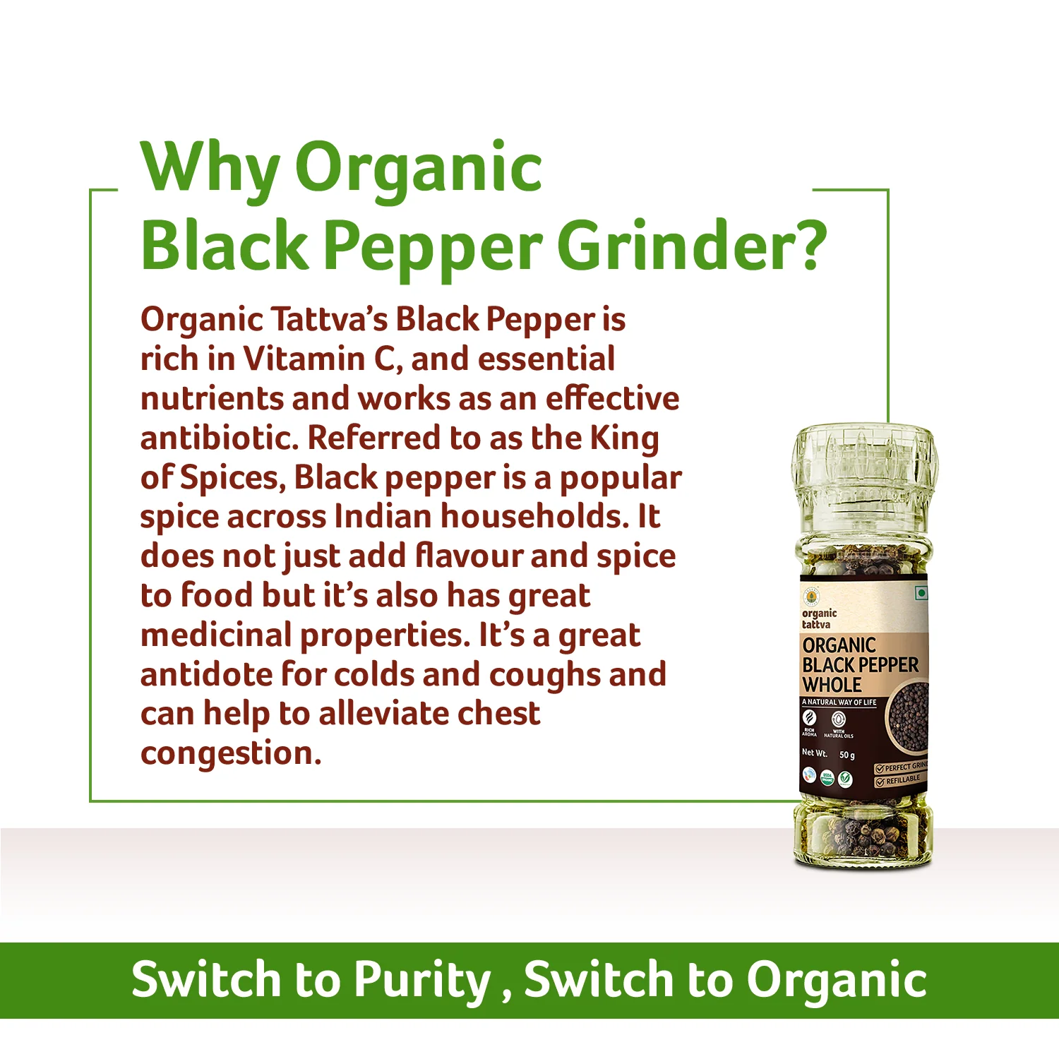 Organic Black Pepper Grinder - Image 6