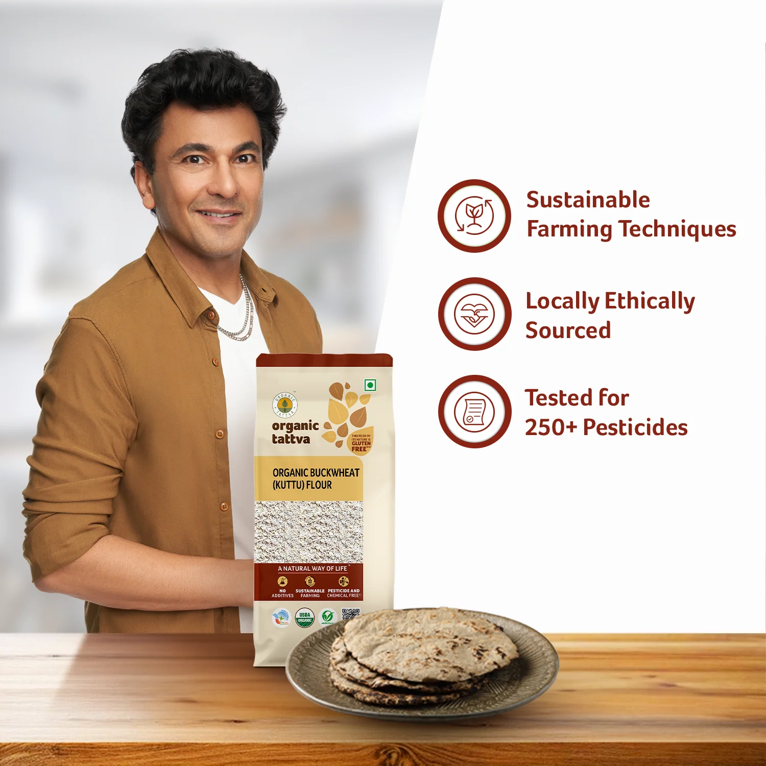 Organic Buckwheat (Kuttu) Flour - Image 3