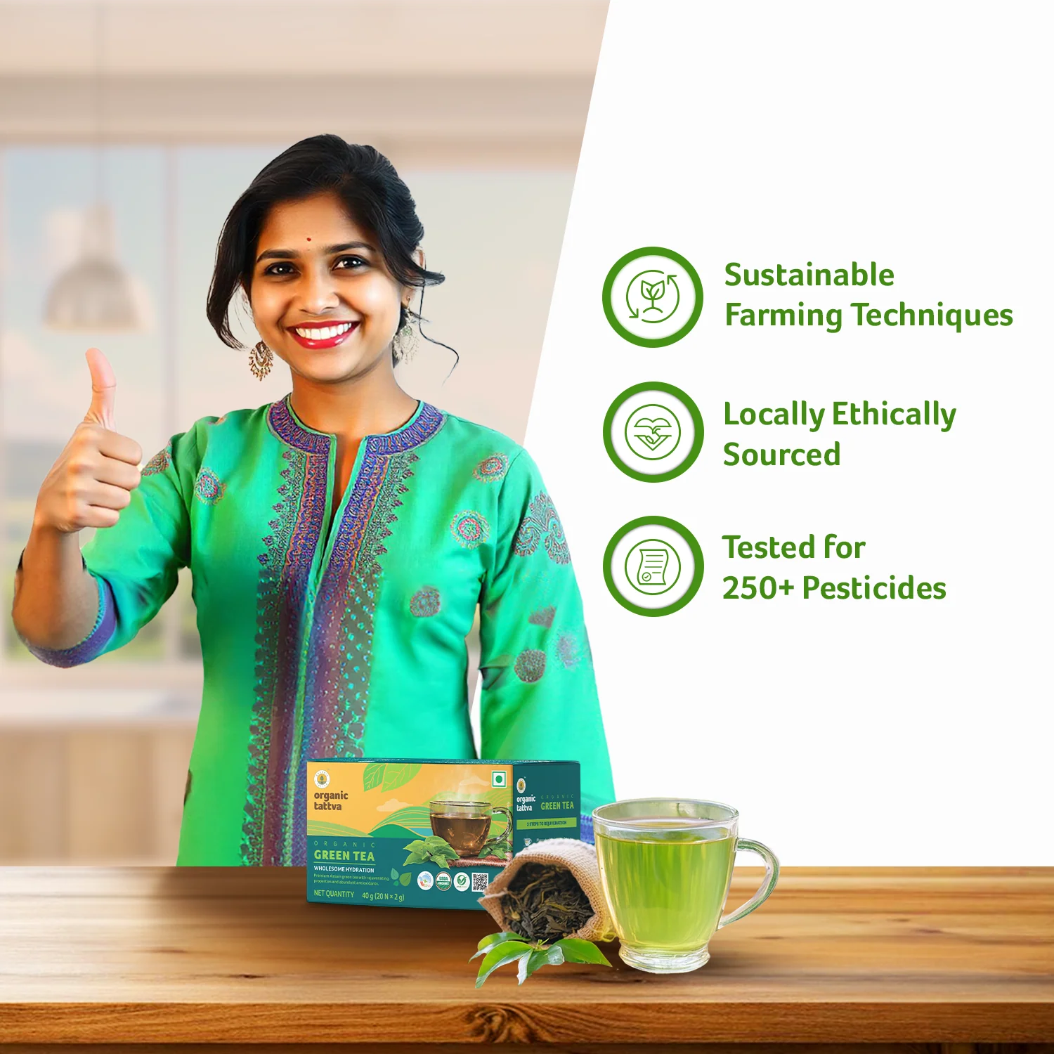 Organic Green Tea (20 teabags) - Image 3