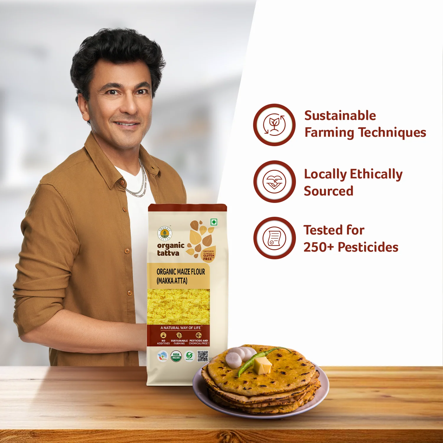 Organic Maize Flour (Makka Atta) - Image 3