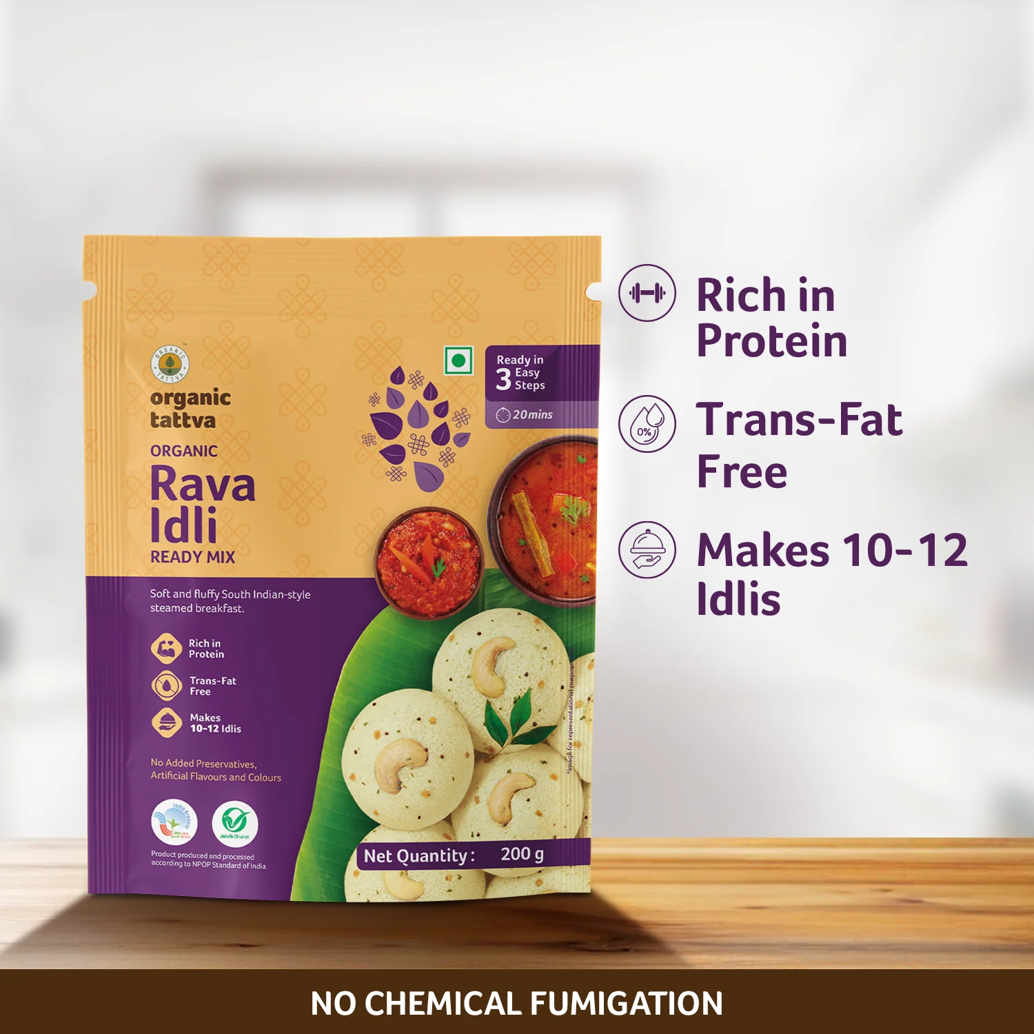Organic Rava Idli Ready Mix