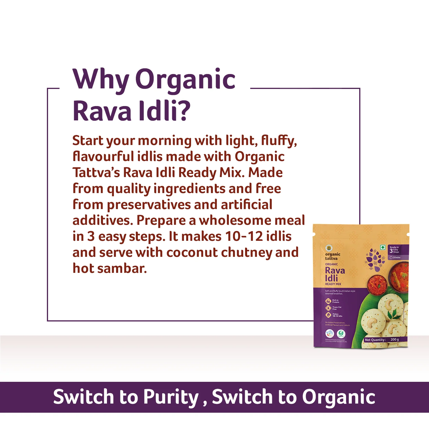 Organic Rava Idli Ready Mix - Image 7