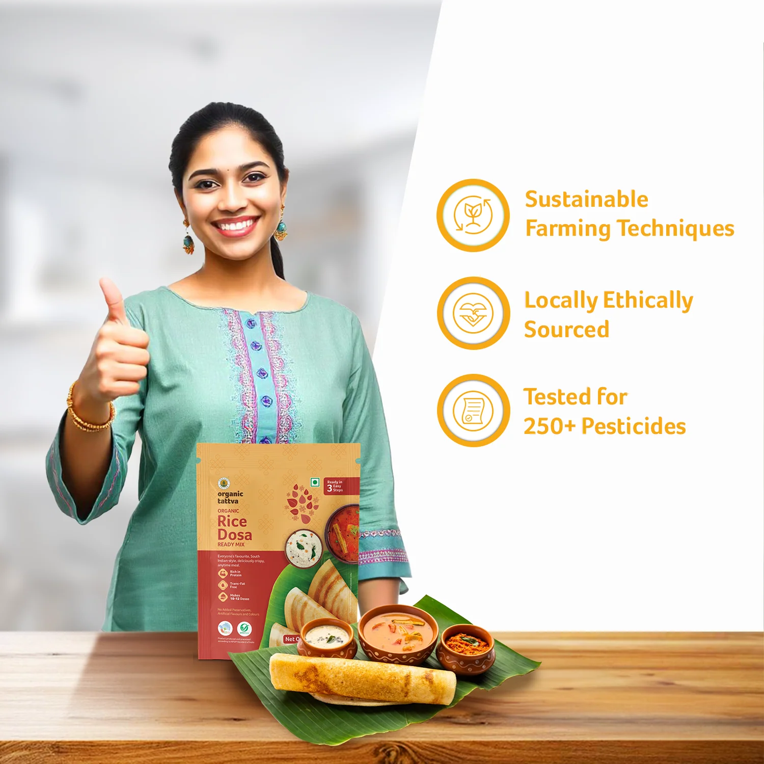 Organic Rice Dosa Ready Mix - Image 4