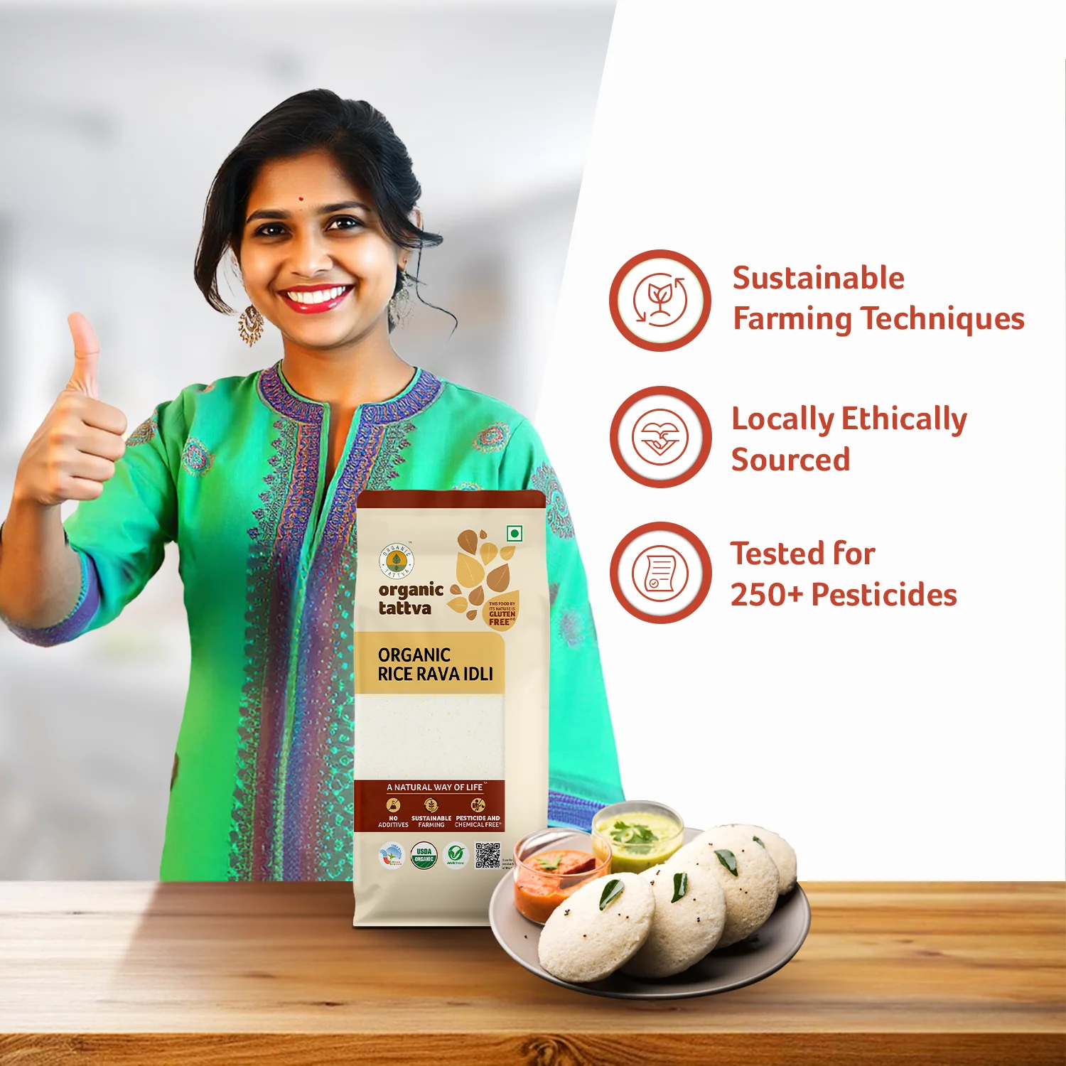 Organic Rice Rava Idli - Image 4
