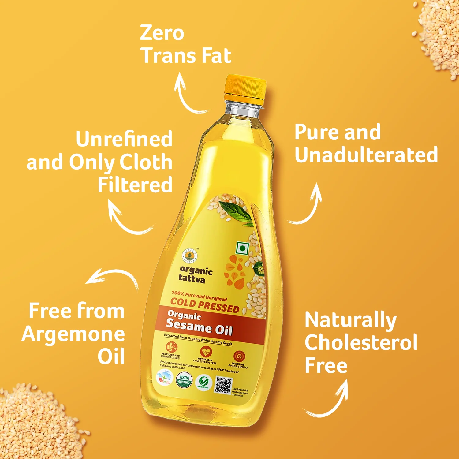 Organic Cold Pressed Sesame Oil - Image 2