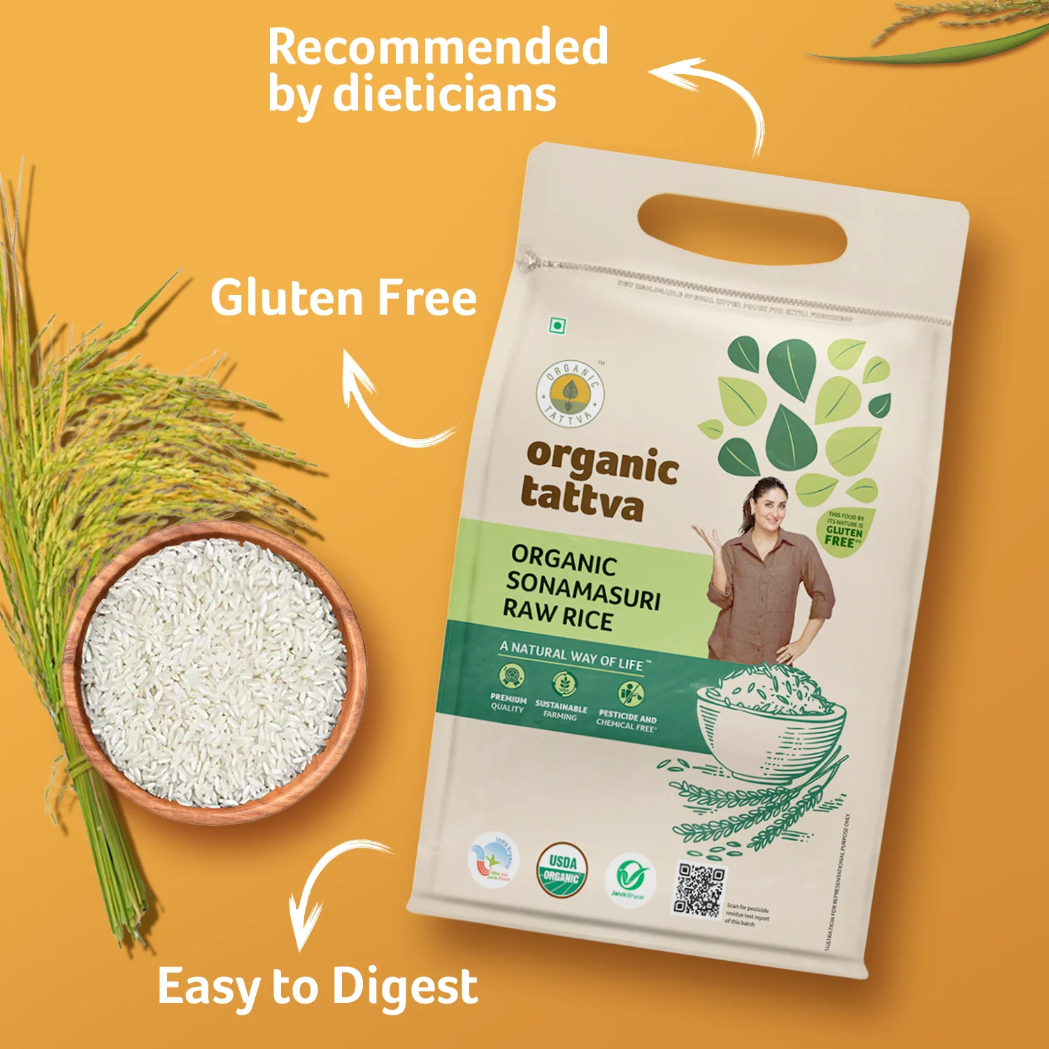 Organic Sonamasuri Rice White - Image 3