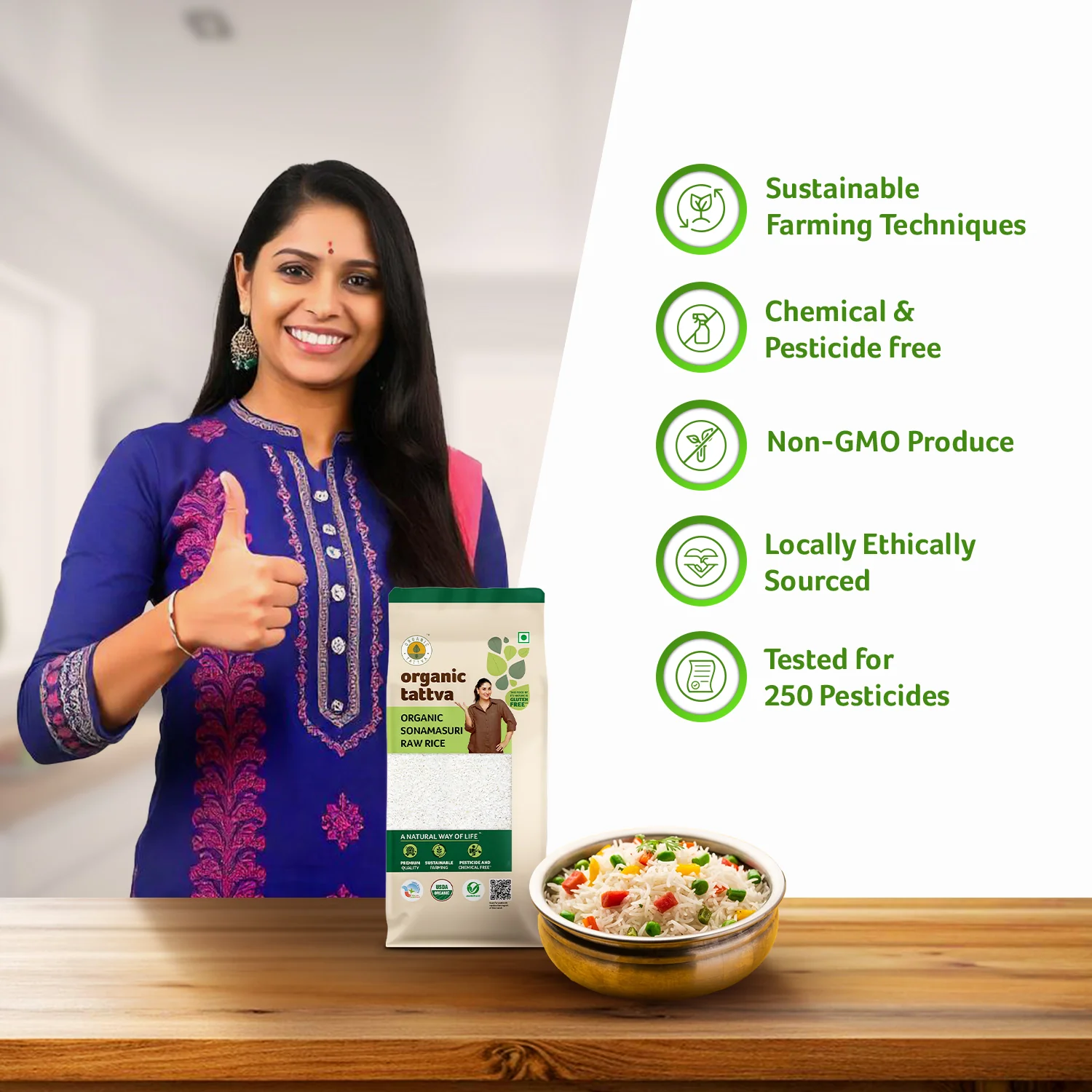 Organic Sonamasuri Rice White - Image 4