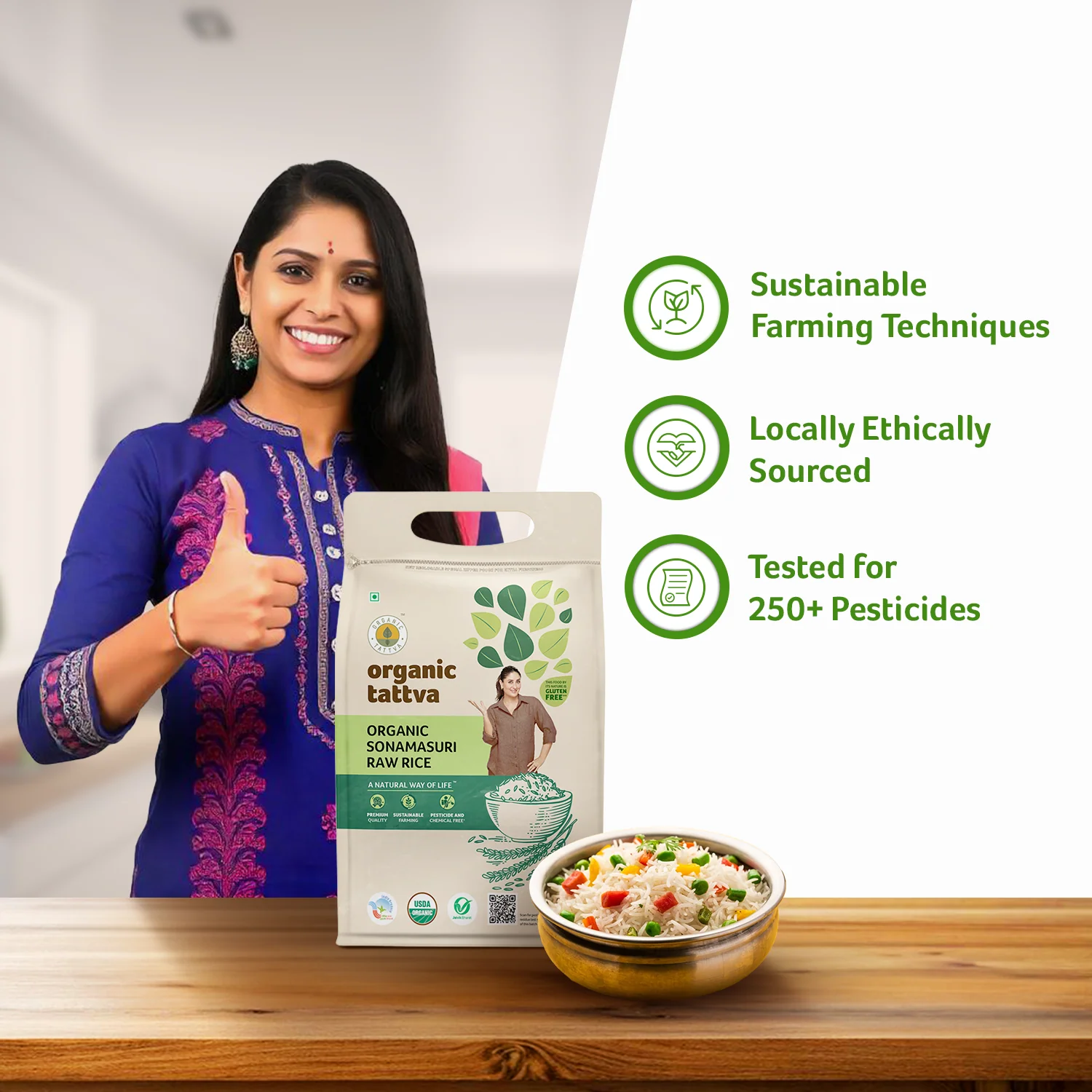 Organic Sonamasuri Rice White - Image 5
