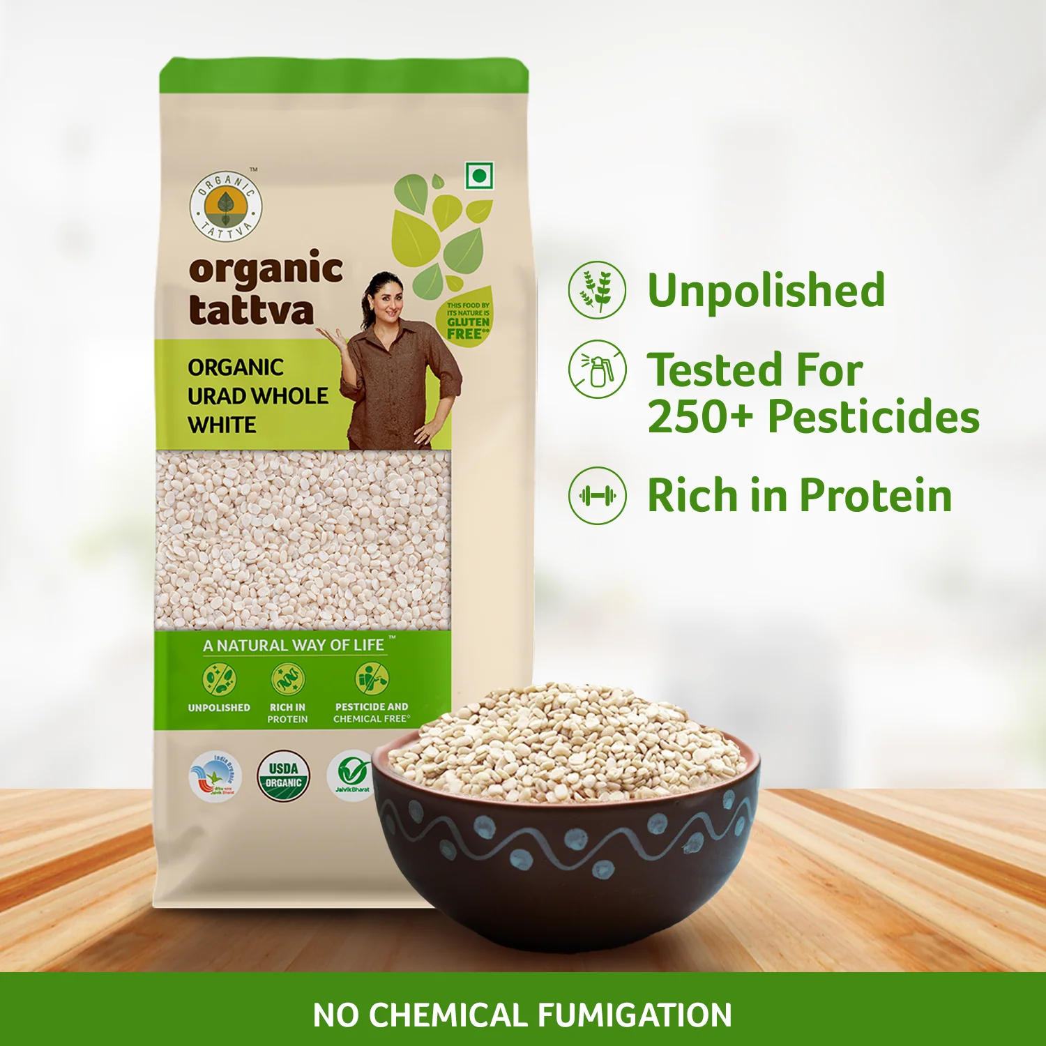 Organic Urad Dal Whole White - Image 2