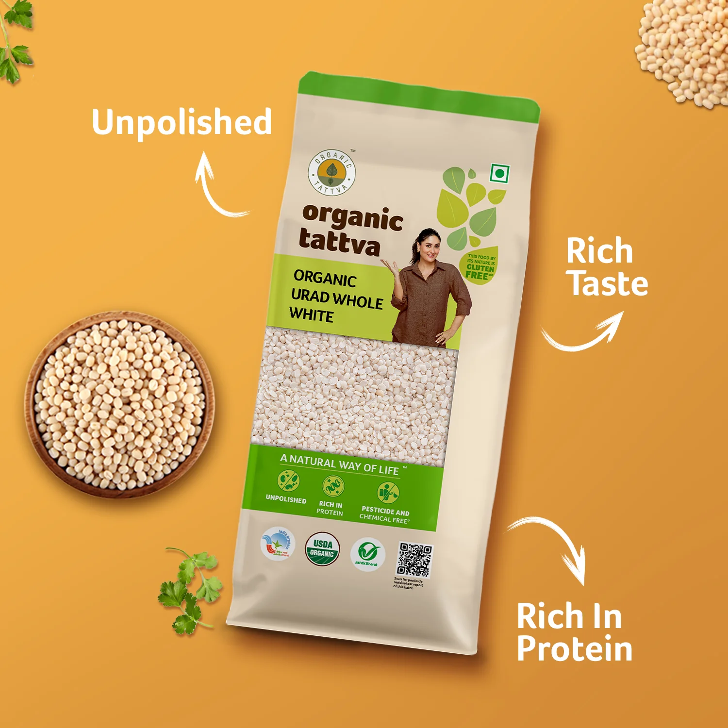 Organic Urad Dal Whole White - Image 3