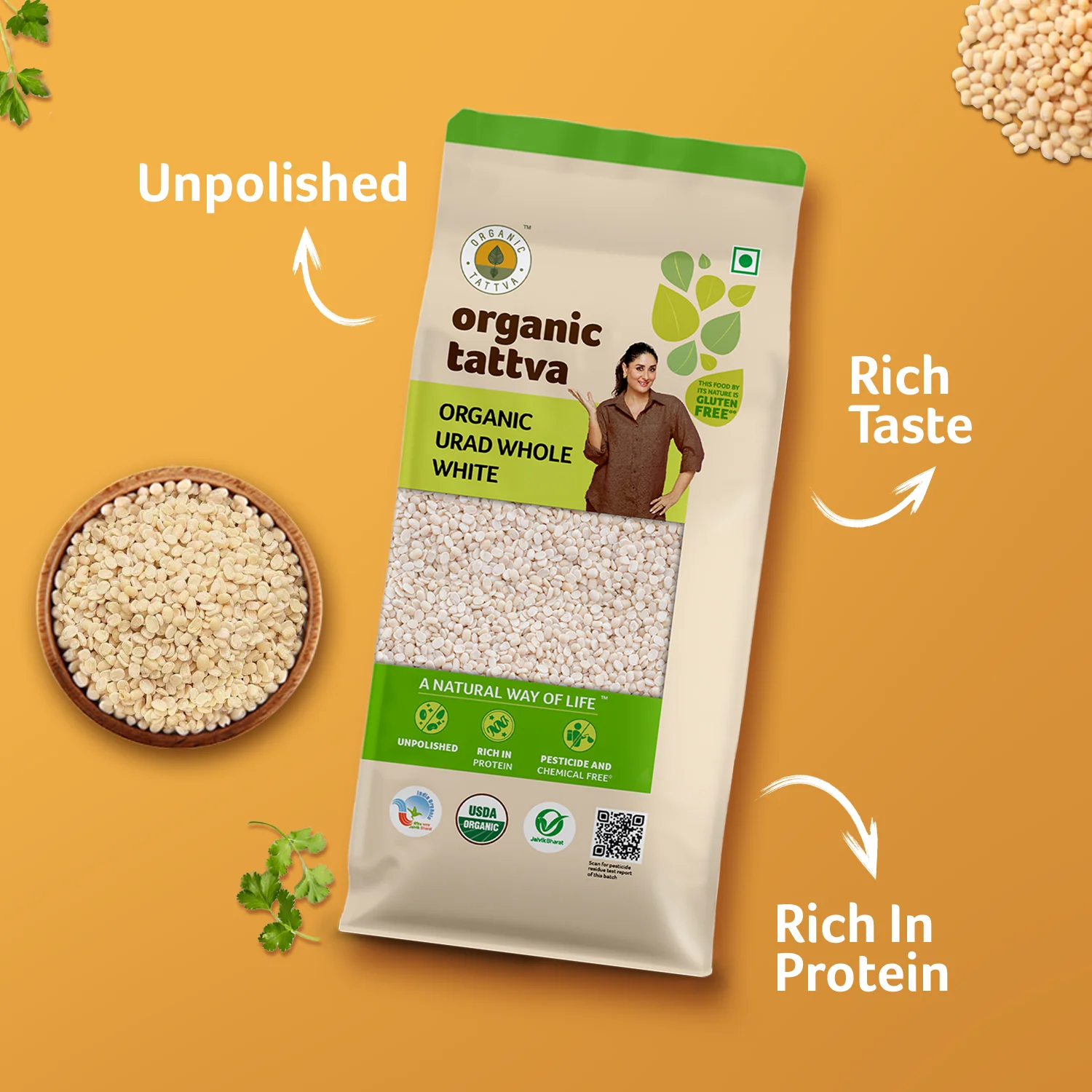Organic Urad Dal Whole White - Image 4